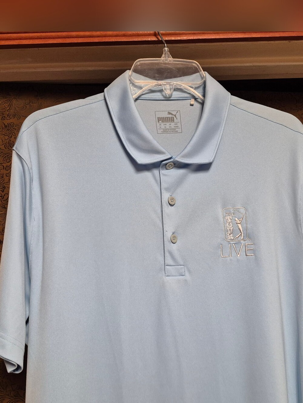 Puma Men's Light Blue Polo Shirt - PGA Tour LIVE Collection